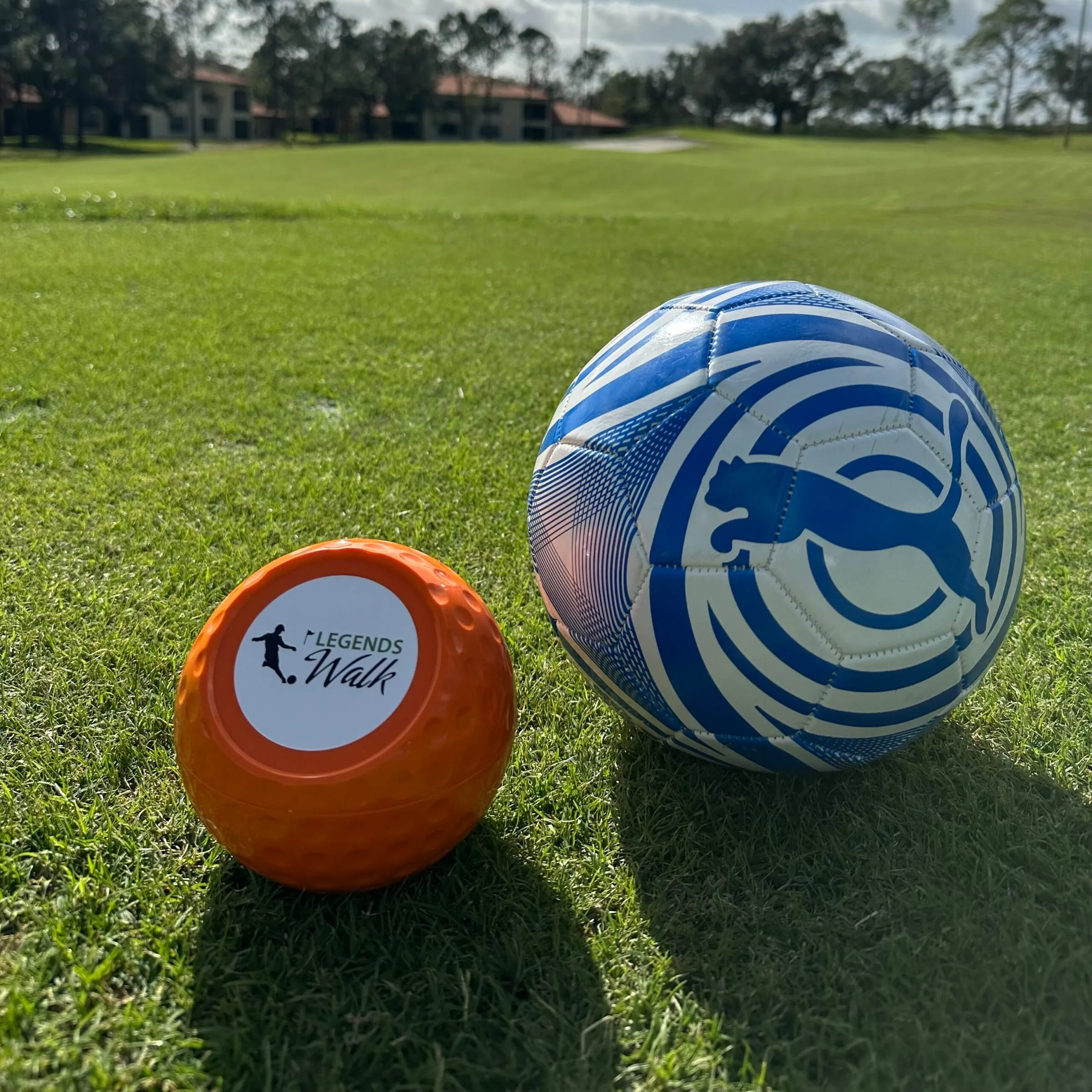 Legends Walk FootGolf ball on the course